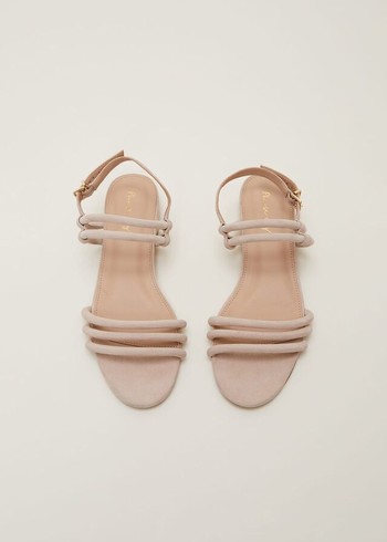 Phase Eight Suede Flats Cream Canada | JSKAUM-435